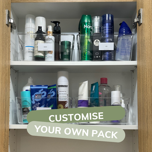 Custom Bathroom Organisation Stickers - 6 Label Pack - Little Label Co The Home of Organisation For Kitchen, Bathroom, Laundry & More