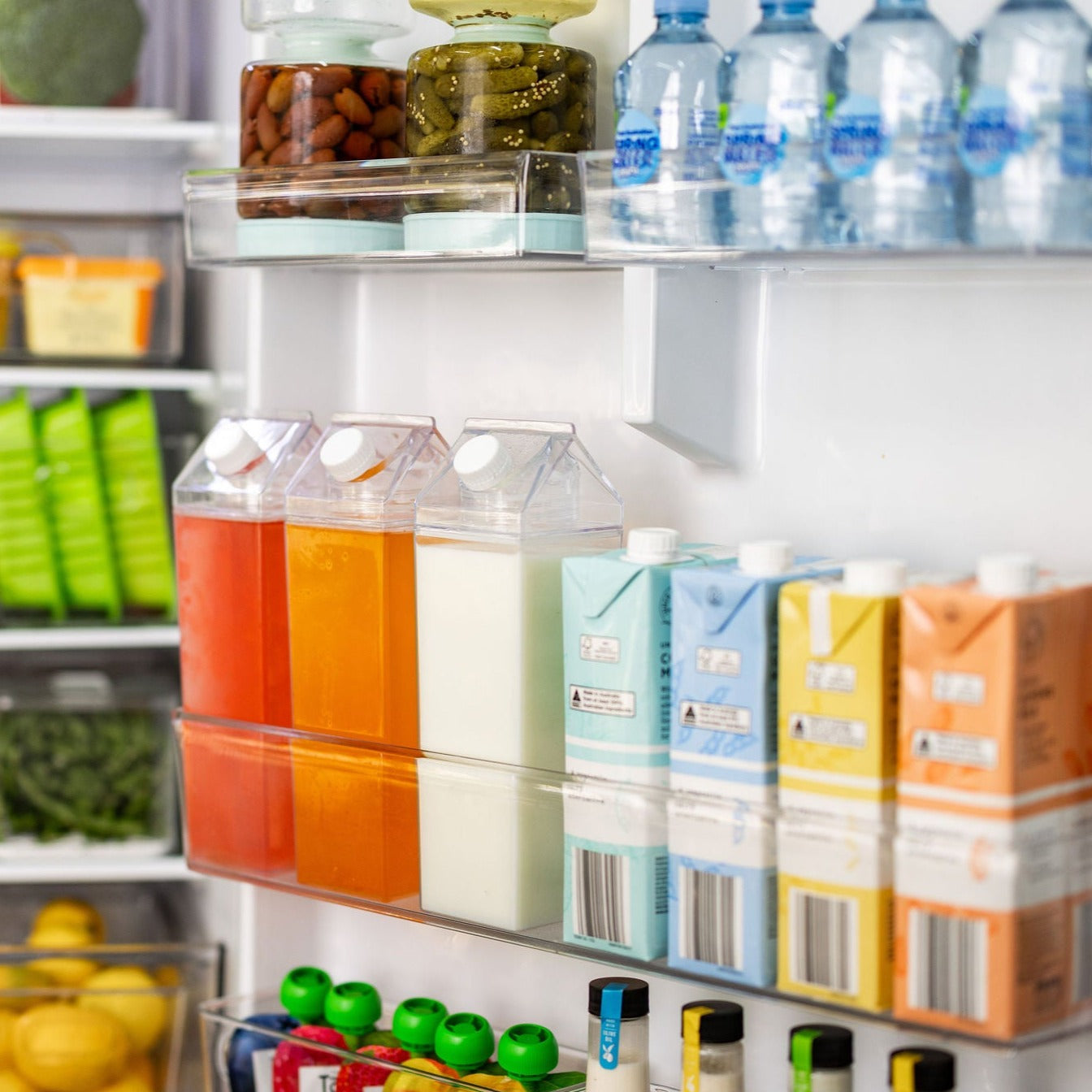 Clear Drink Container - 1 Litre - Little Label Co The Home of Organisation For Kitchen, Bathroom, Laundry & More