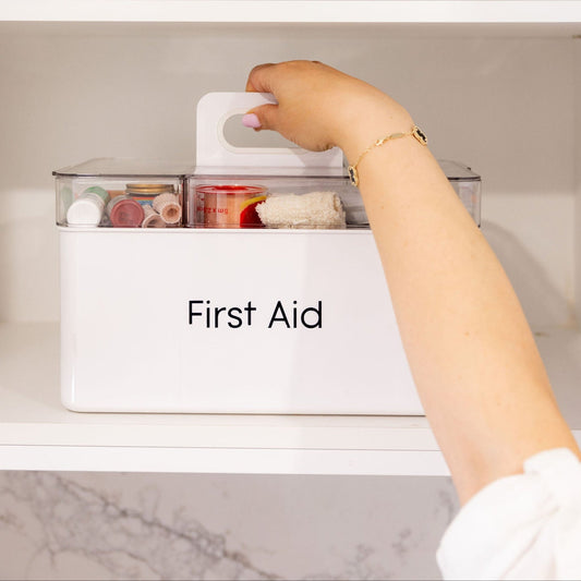 First Aid Organiser Caddy - Little Label Co The Home of Organisation For Kitchen, Bathroom, Laundry & More