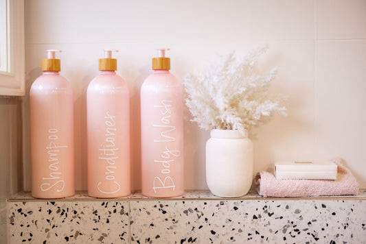 Custom Labels for 1L Bathroom Bottles - Little Label Co The Home of Organisation For Kitchen, Bathroom, Laundry & More