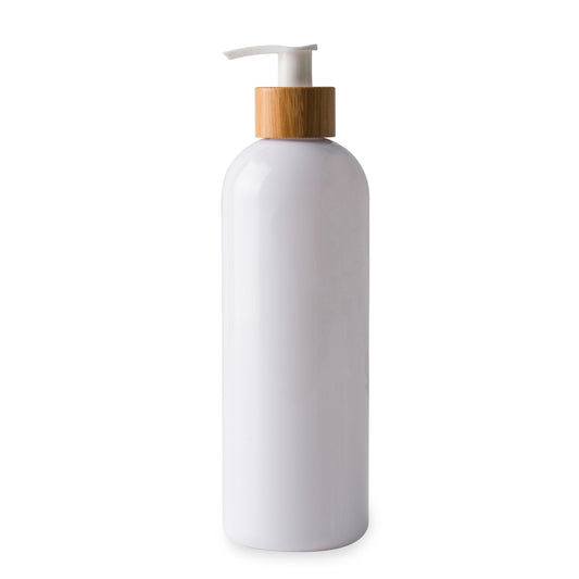 500ml Plastic Pump Bottle (White) - Little Label Co - Bathroom Accessories - 20%,Bathroom & Cleaning,Bathroom Organisation,Catchoftheday,Kitchen Organisation,Laundry Organisation,Refillable Bottles