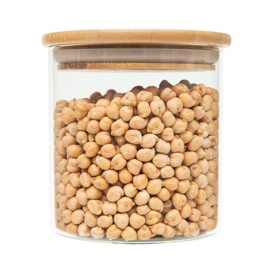 Pantry Container for food storage 500ml glass jar with bamboo lid. home organisation pantry jar. air tight container for pantry organisation