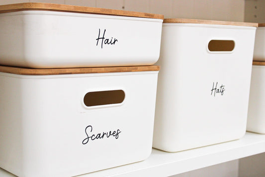 Storage Container Large with Bamboo Lid - Little Label Co - Storage & Organization - 20%