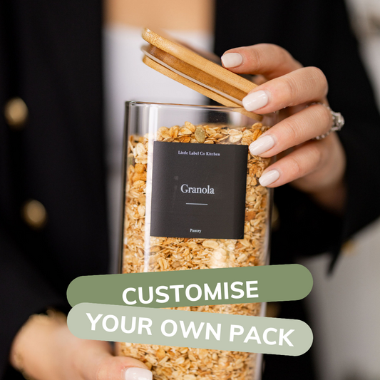 Custom Pantry Stickers - 6 Label Pack - Little Label Co The Home of Organisation For Kitchen, Bathroom, Laundry & More