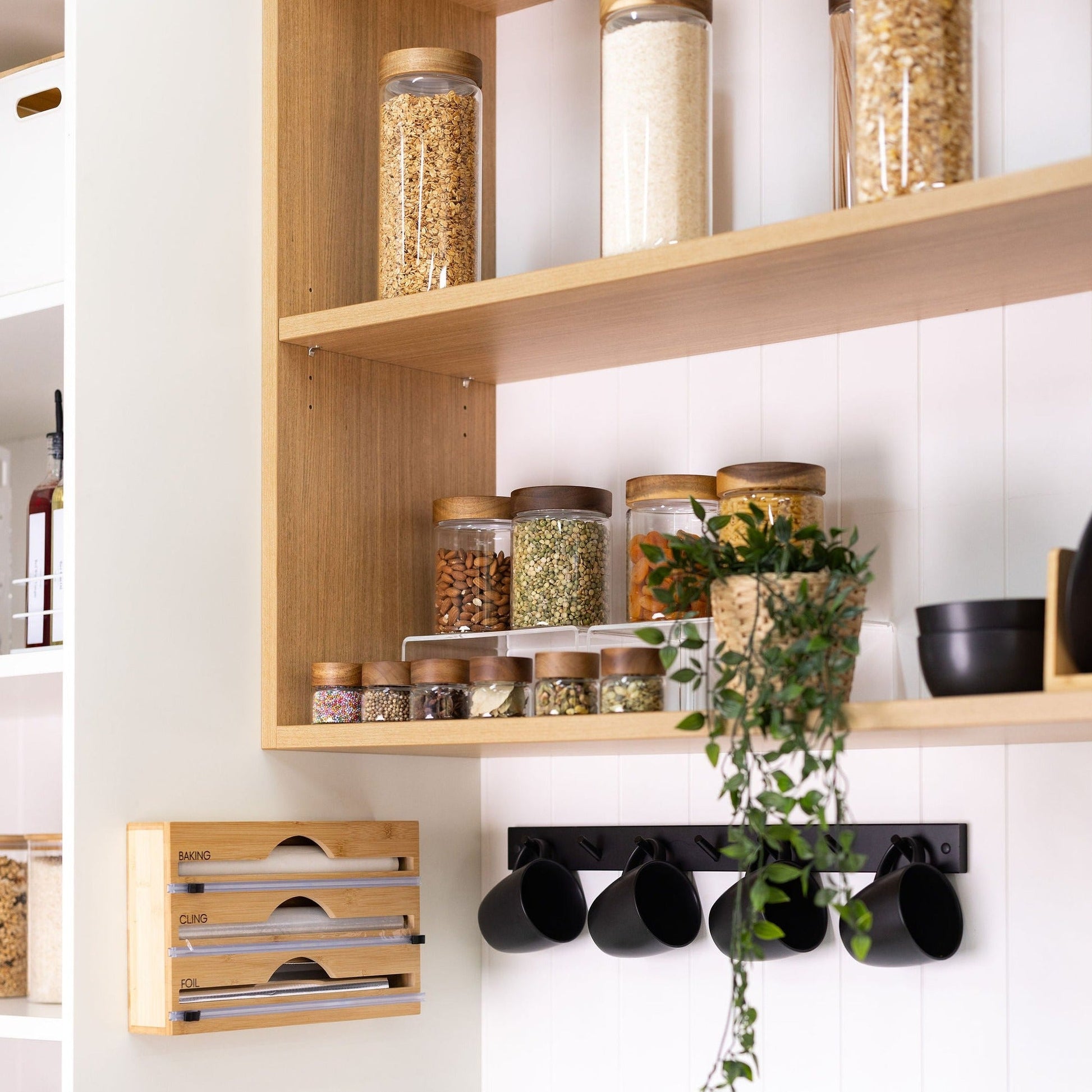Acacia Wood Glass Jar - 100ml Glass Jars, Acacia Jar, Spice Jars, Pantry Storage, Pantry Storage Containers, Kitchen Storage Containers, Glass spice containers, spice jar organiser, airtight spice jars, kitchen storage solutions, pantry organisation, sustainable kitchenware, acacia wood kitchen accessories