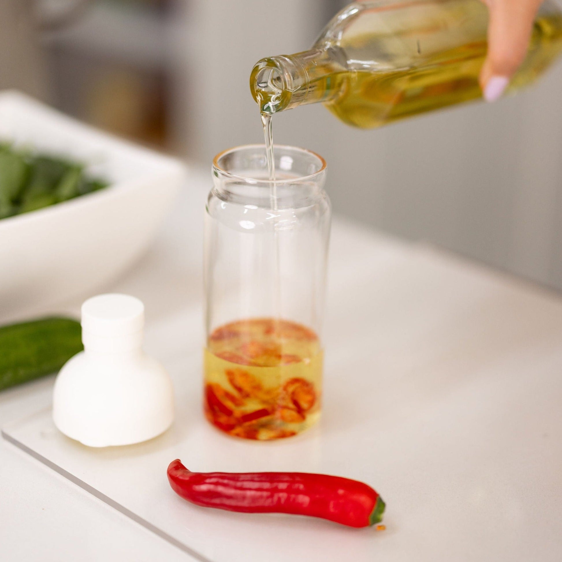 Glass Silicone Infuser Bottle - Little Label Co The Home of Organisation For Kitchen, Bathroom, Laundry & More