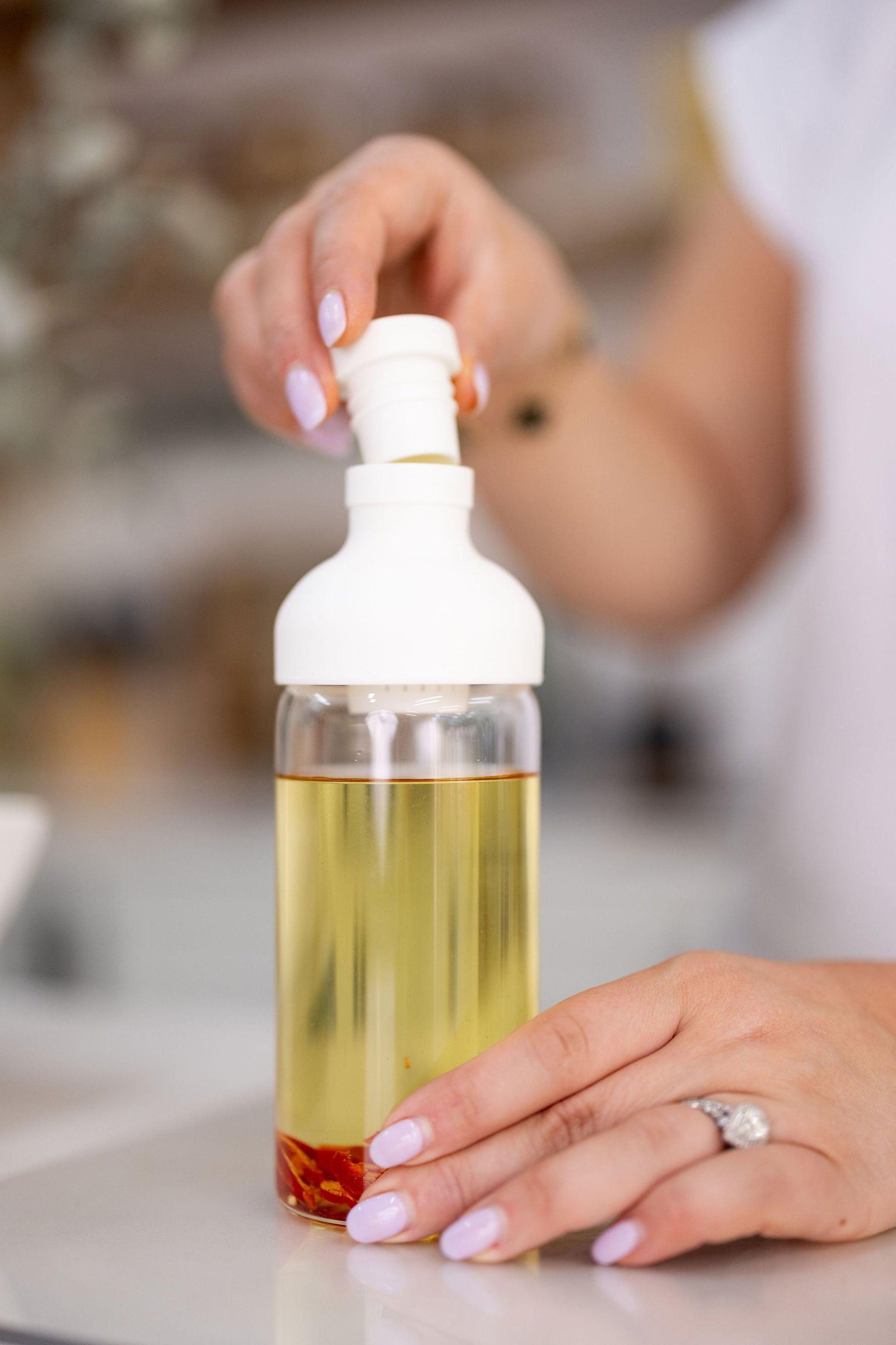Glass Silicone Infuser Bottle - Little Label Co The Home of Organisation For Kitchen, Bathroom, Laundry & More