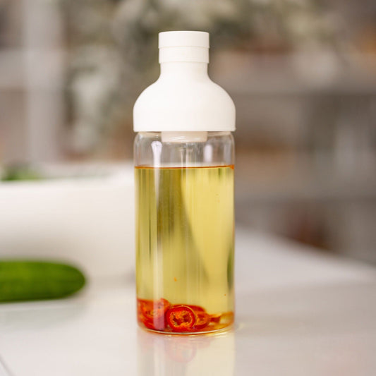 Glass Silicone Infuser Bottle - Little Label Co The Home of Organisation For Kitchen, Bathroom, Laundry & More