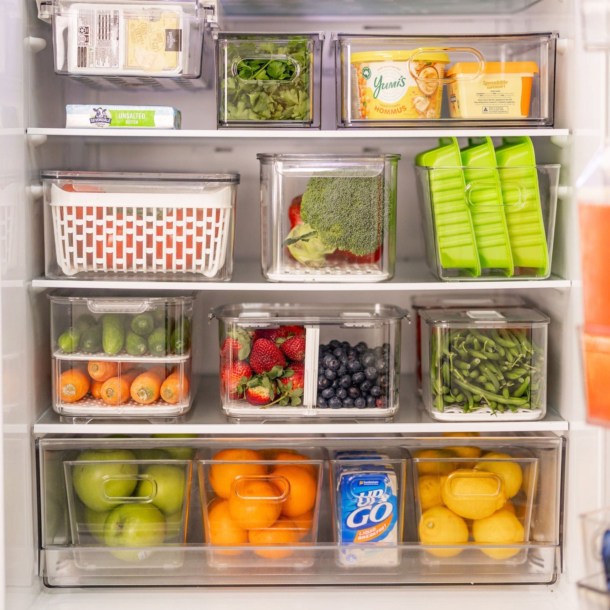 Clear Storage Tub Medium - Little Label Co The Home of Organisation For Kitchen, Bathroom, Laundry & More