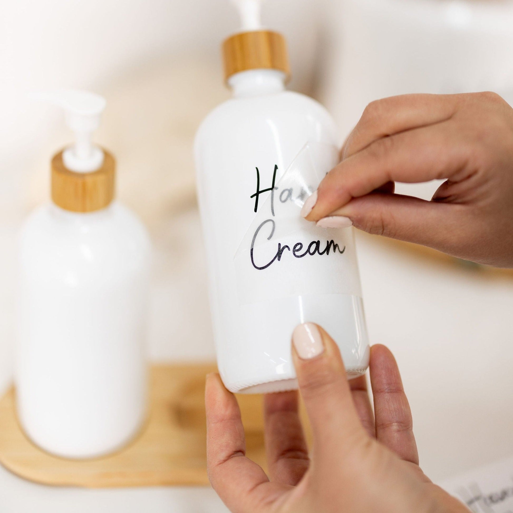 Custom Labels for 500ml bathroom bottles - Little Label Co The Home of Organisation For Kitchen, Bathroom, Laundry & More