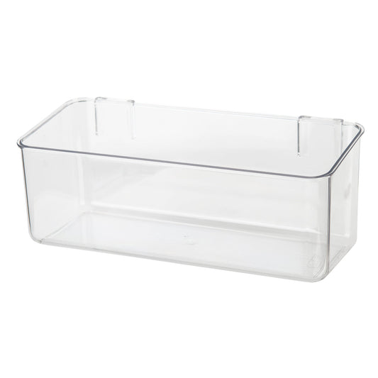 Clear Wall Mount Adhesive Storage Container - Wide for kitchen organisation. 