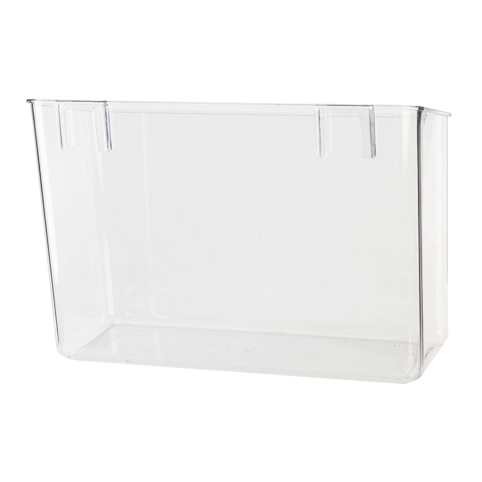 Clear Wall Mount Adhesive Storage Container - Tall Large for Kitchen organisation