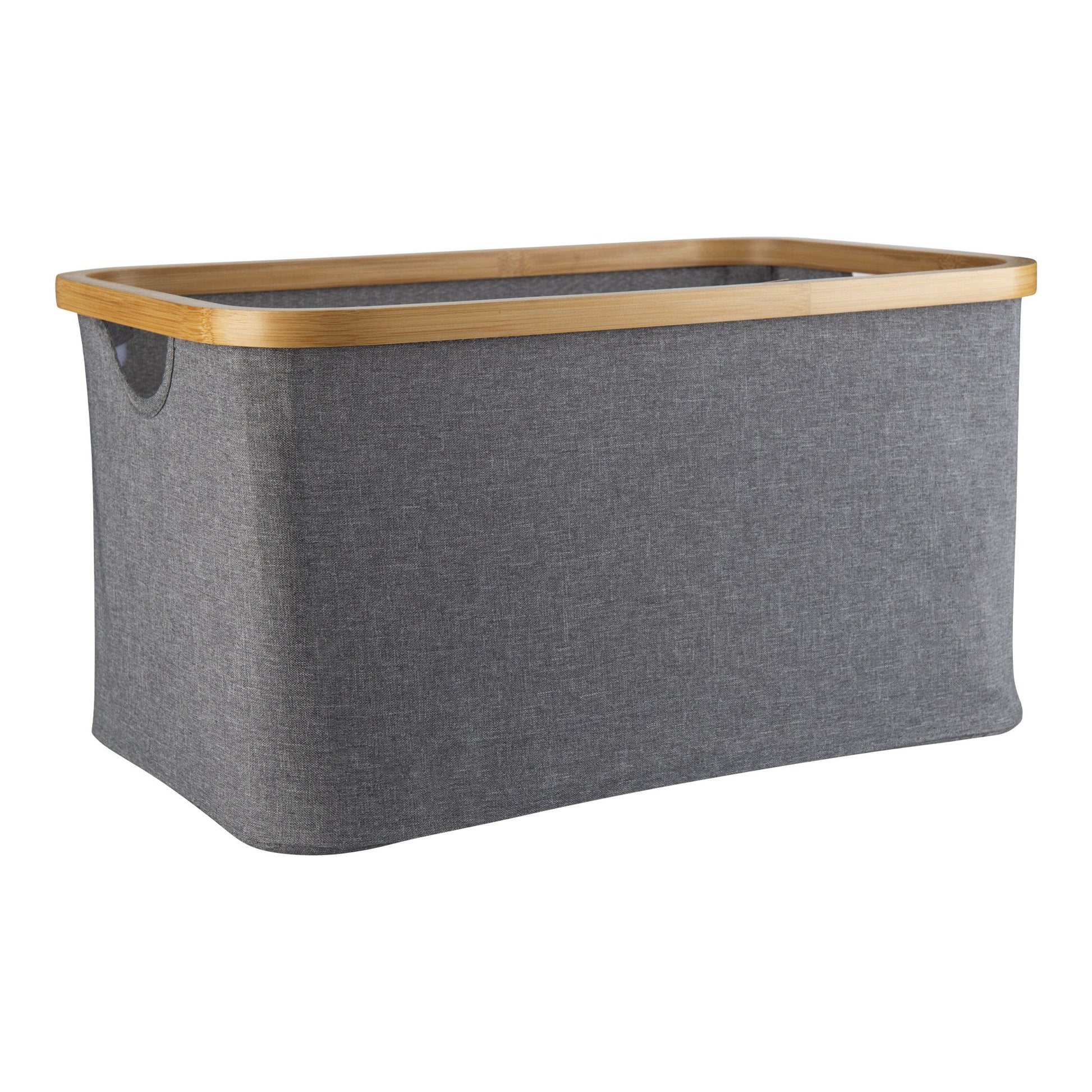 Dark Grey Linen Basket - Medium - Little Label Co The Home of Organisation For Kitchen, Bathroom, Laundry & More