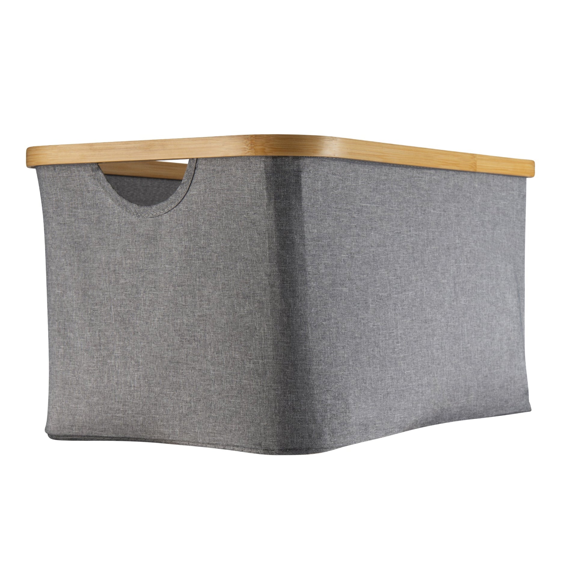 Dark Grey Linen Basket - Medium - Little Label Co The Home of Organisation For Kitchen, Bathroom, Laundry & More
