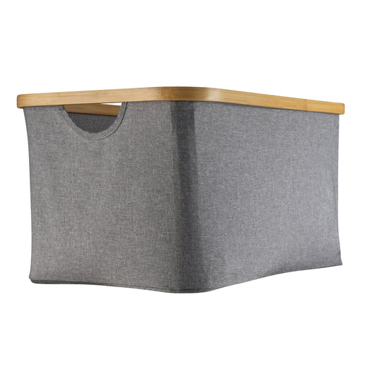 Dark Grey Linen Basket - Medium - Little Label Co The Home of Organisation For Kitchen, Bathroom, Laundry & More