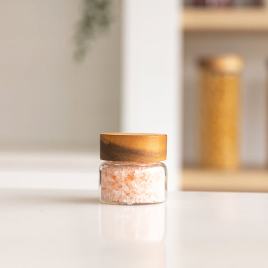 Acacia Wood Glass Jar - 100ml