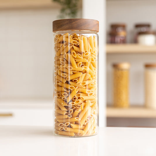 Acacia Wood Glass Jar - 2L