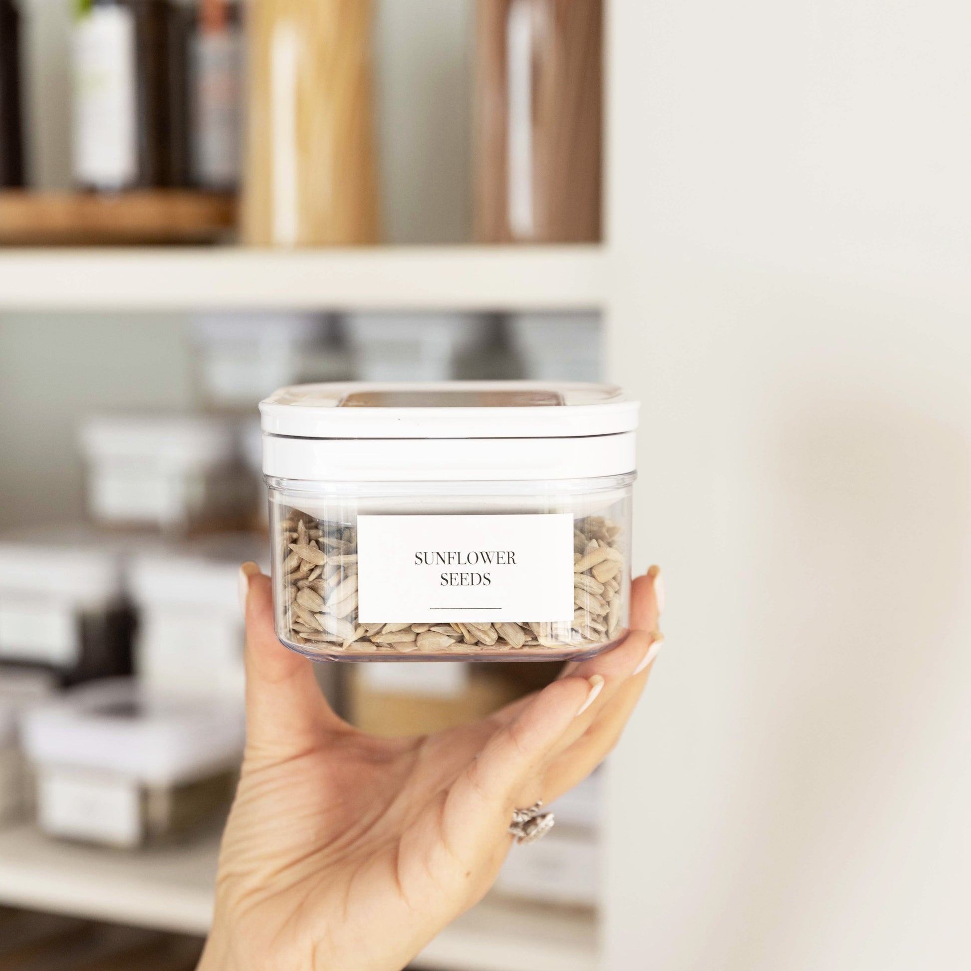 White Flip Canister Value Pack x 16 - Little Label Co The Home of Organisation For Kitchen, Bathroom, Laundry & More