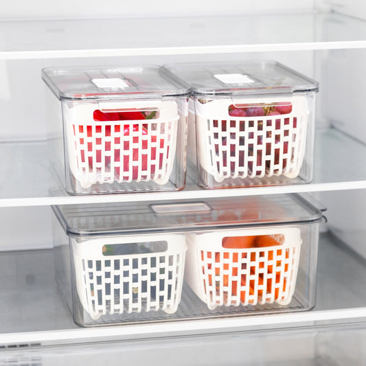 Fridge Storage Container with Basket Pack