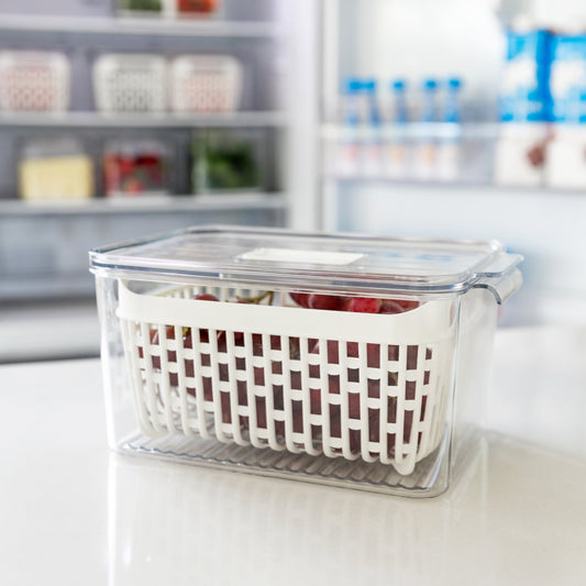 Fridge Storage Container with Basket (Single)
