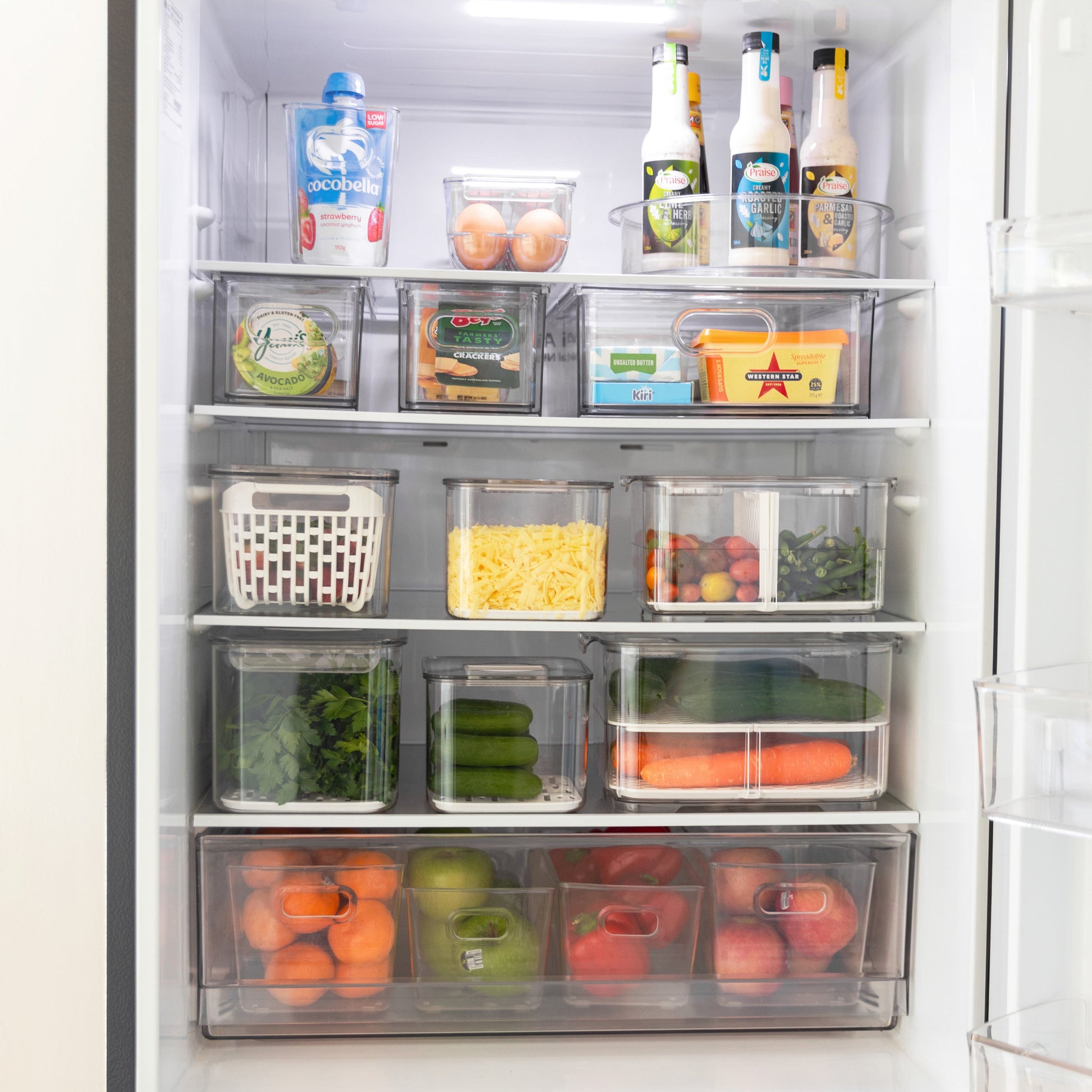 Fridge Fresh Keeper Storage Pack - Fridge Organisation to keep fruit and vegetables fresher for longer. Fridge Storage Containers