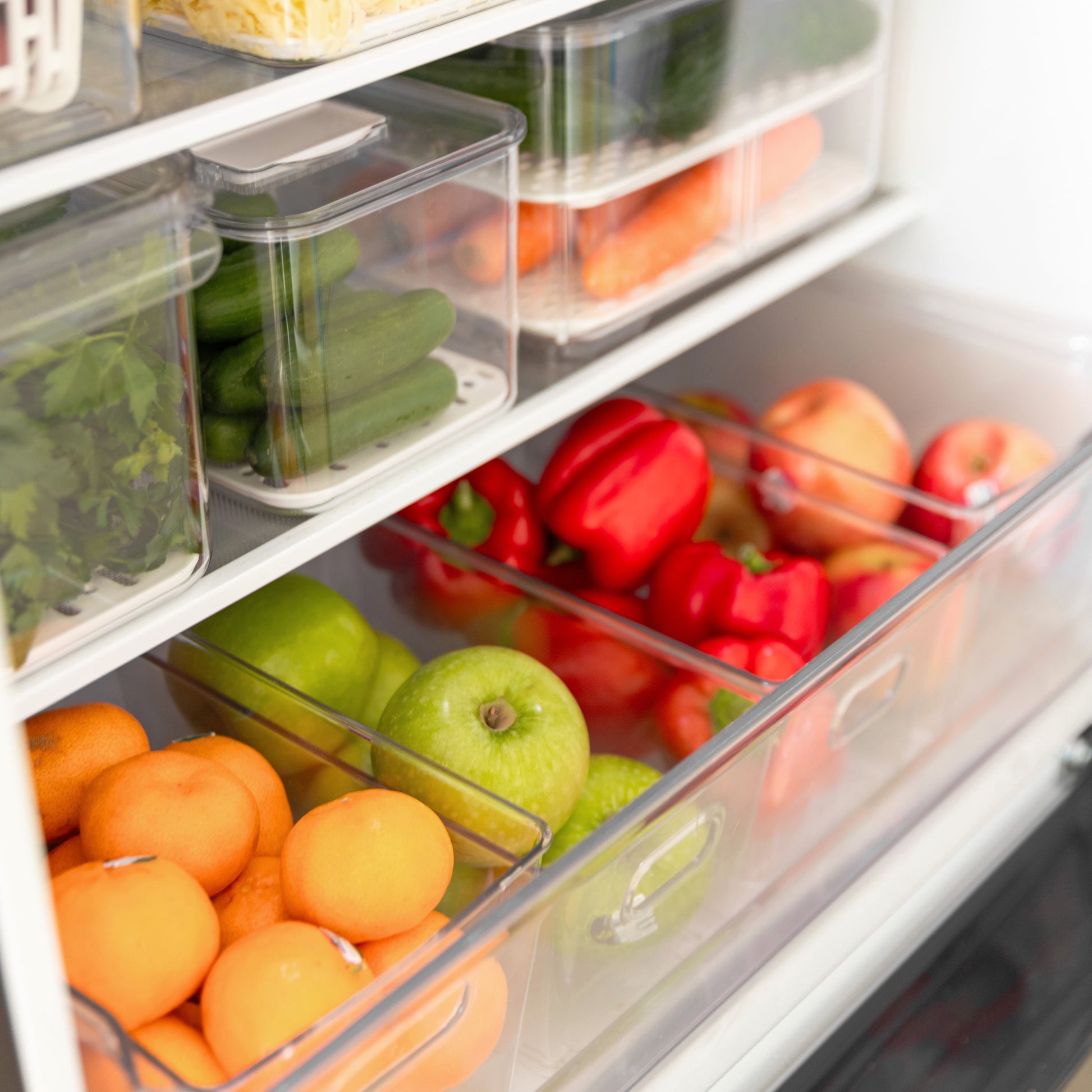 Fridge Fresh Keeper Storage Pack - Fridge Organisation to keep fruit and vegetables fresher for longer. Fridge Storage Containers