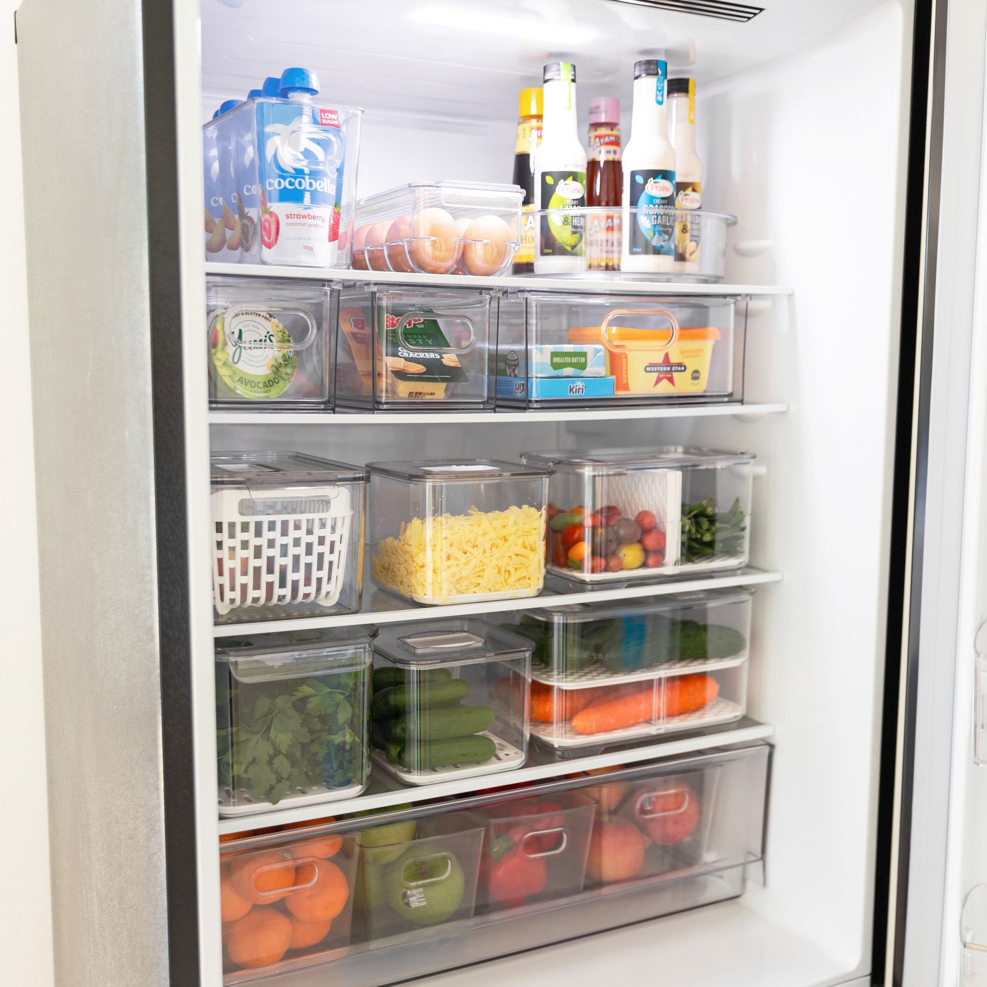 Fridge Fresh Keeper Storage Pack - Fridge Organisation to keep fruit and vegetables fresher for longer. Fridge Storage Containers