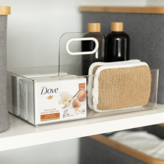 Clear Organiser Caddy - Little Label Co The Home of Organisation For Kitchen, Bathroom, Laundry & More
