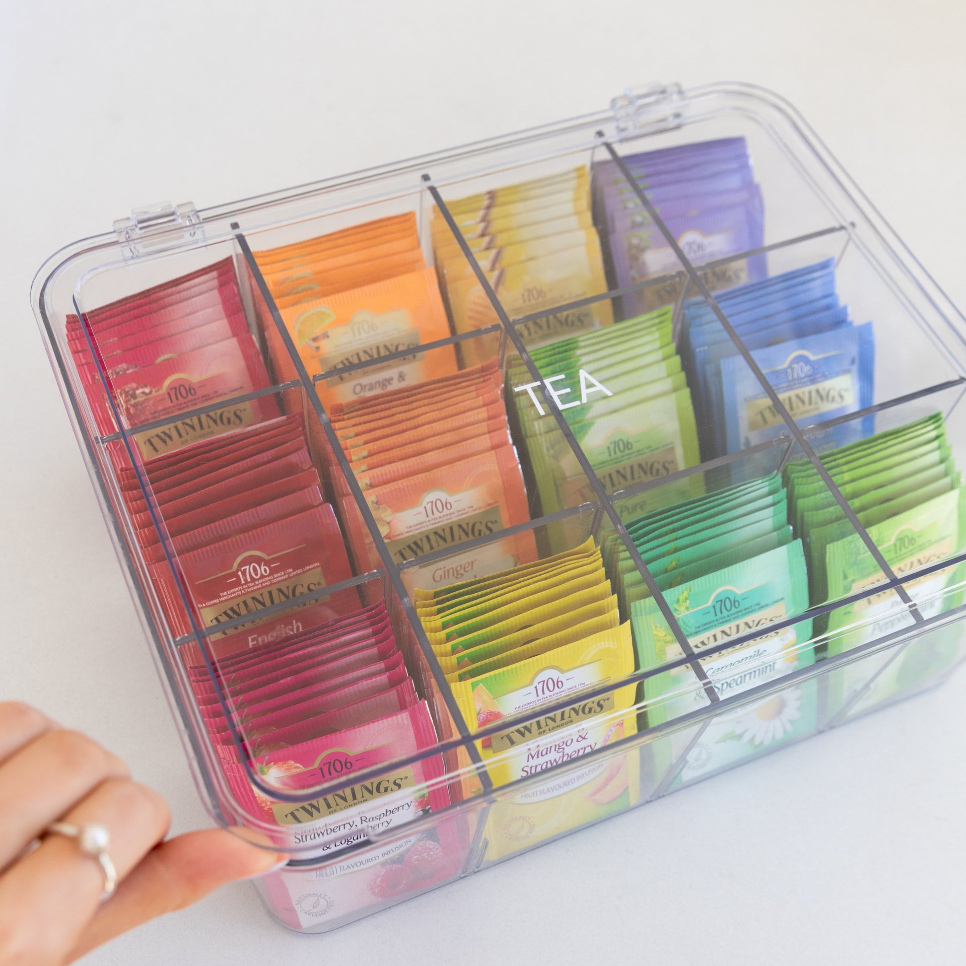 Multi-use Storage Box with Removable Dividers - Little Label Co The Home of Organisation For Kitchen, Bathroom, Laundry & More