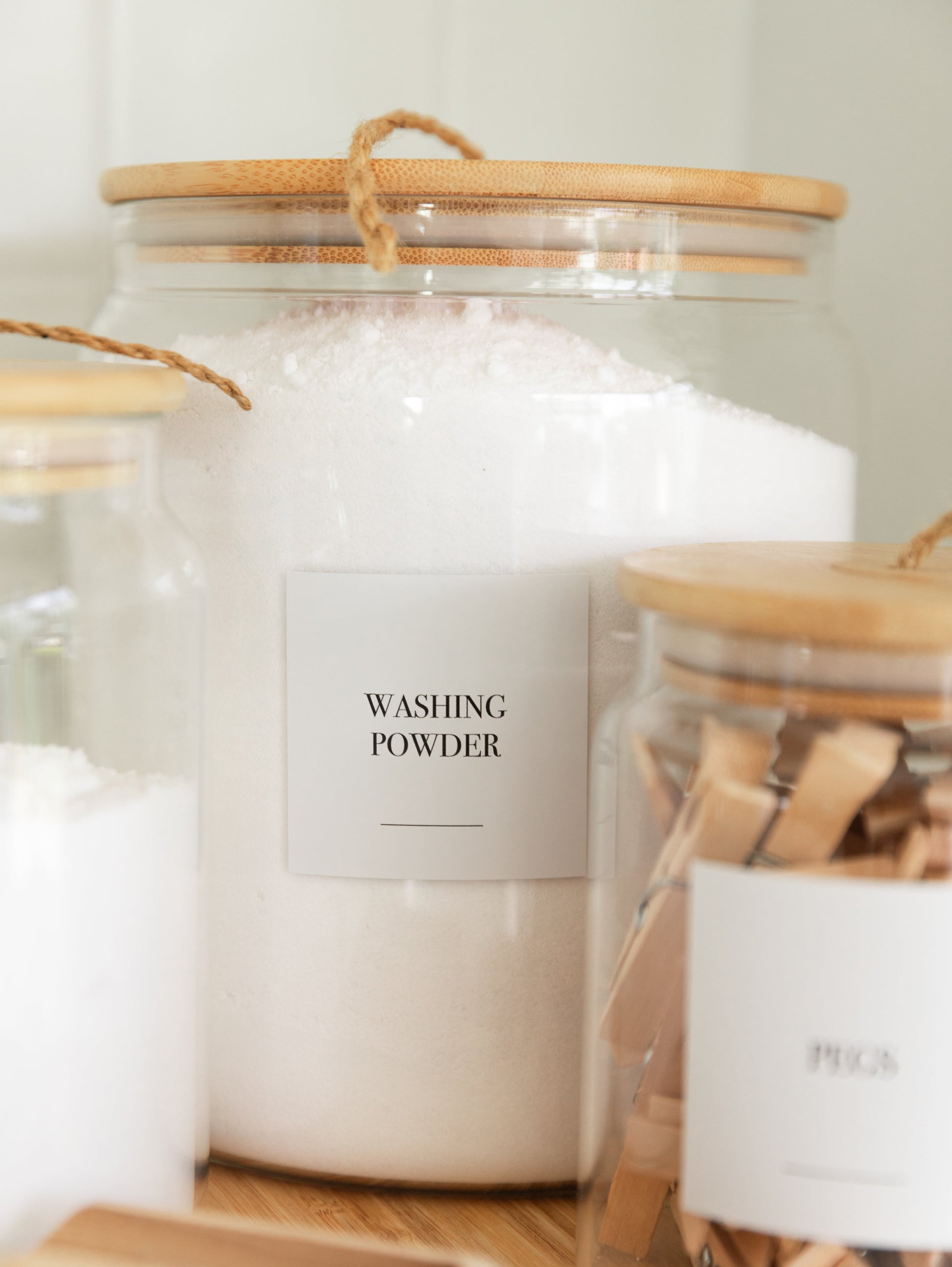 Little Label Co Bamboo and Glass 5 Piece Laundry Powder Pack