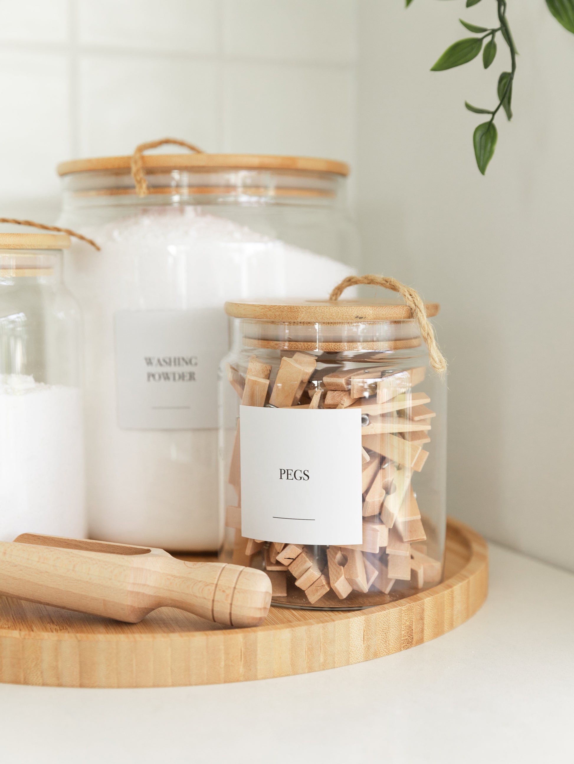 Little Label Co Bamboo and Glass 5 Piece Laundry Powder Pack