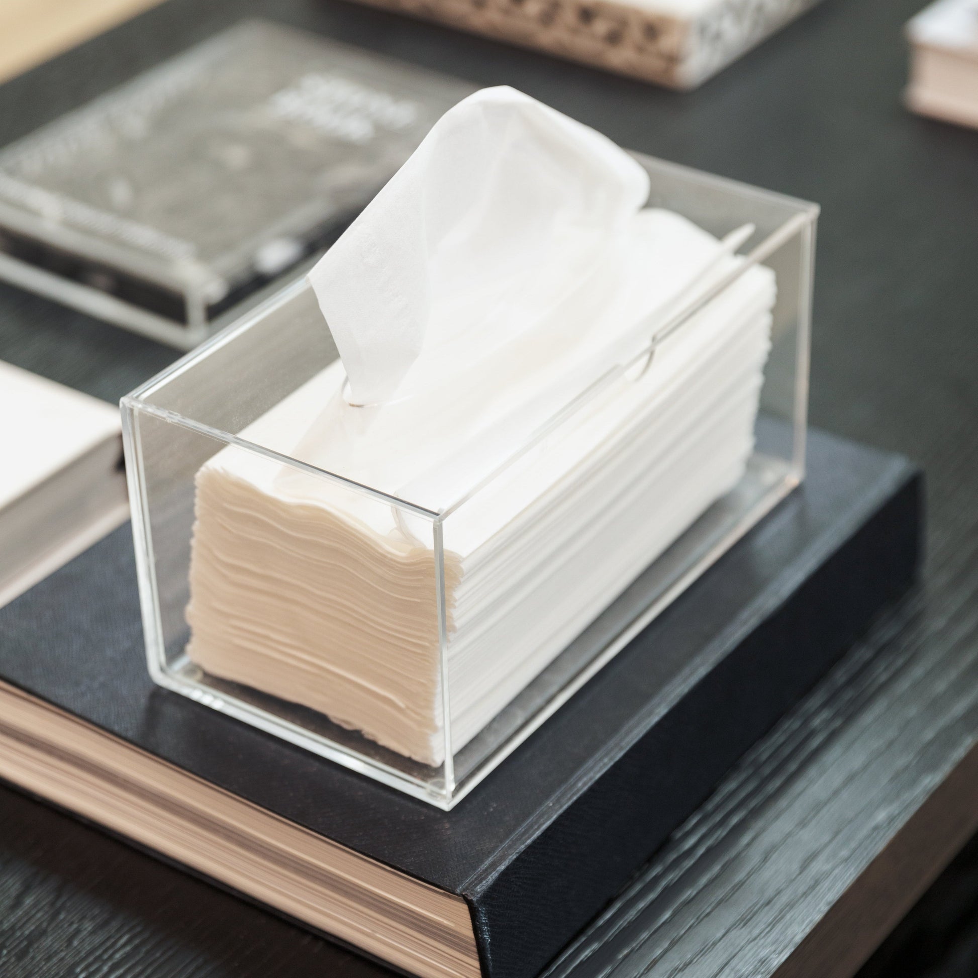 Acrylic Tissue Box Holder - Little Label Co The Home of Organisation For Kitchen, Bathroom, Laundry & More