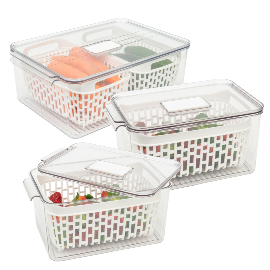 Fridge Storage Container with Basket Pack - Little Label Co The Home of Organisation For Kitchen, Bathroom, Laundry & More