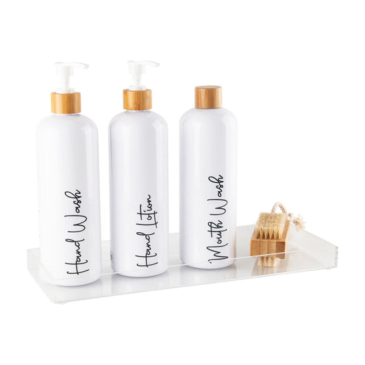 Acrylic Rectangle Tray - Little Label Co - Decorative Trays - 40%, Accessories and Parts, Bathroom Organisation, Beauty Product Organisation, Bench-top Organisation, Home Organisation, Kitchen Organisation, Laundry Organisation, Pantry Organisation, Trays