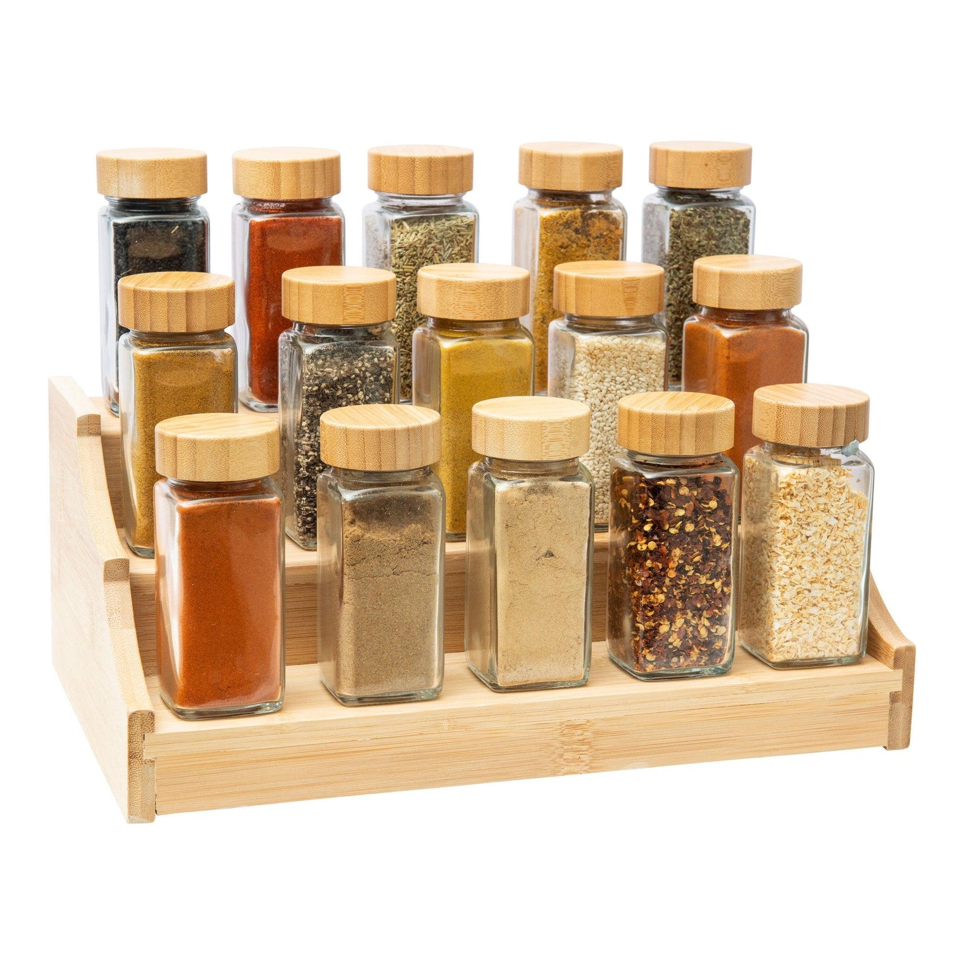 Bamboo Shaker Spice Jars - 125ml. Little Label Co Spice Storage in air tight screw top lid.