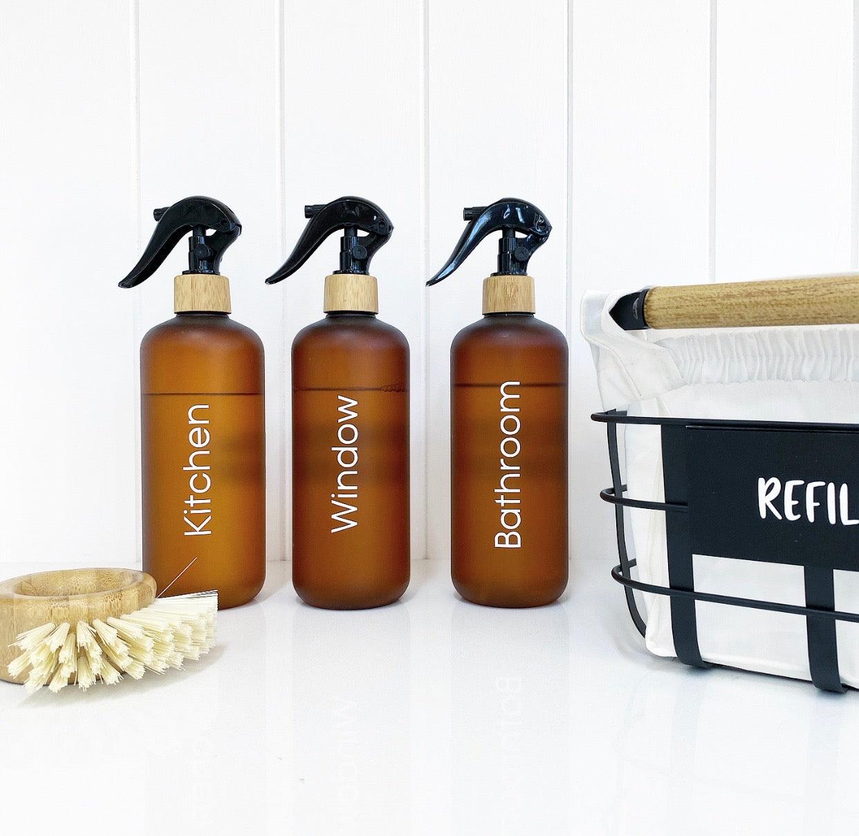 Brown Frost 500ml Bottle with Bamboo Spray - Little Label Co - Household Cleaning Products - 20%