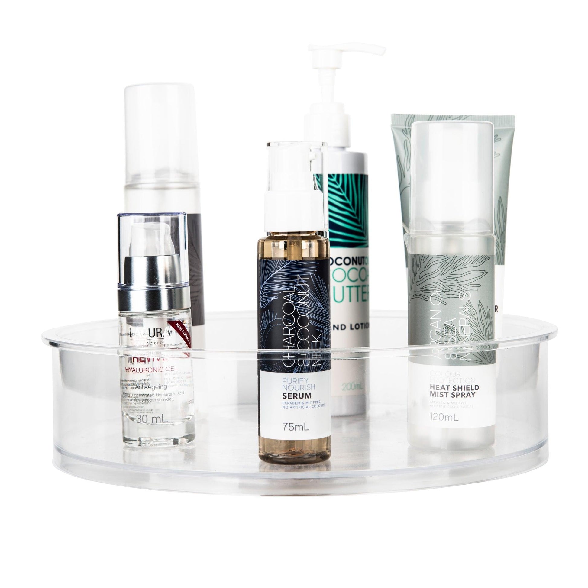 Clear Turntable Lazy Susan Tray (6.6cm high) - Little Label Co - Kitchen Organizers - 20%, Catchoftheday