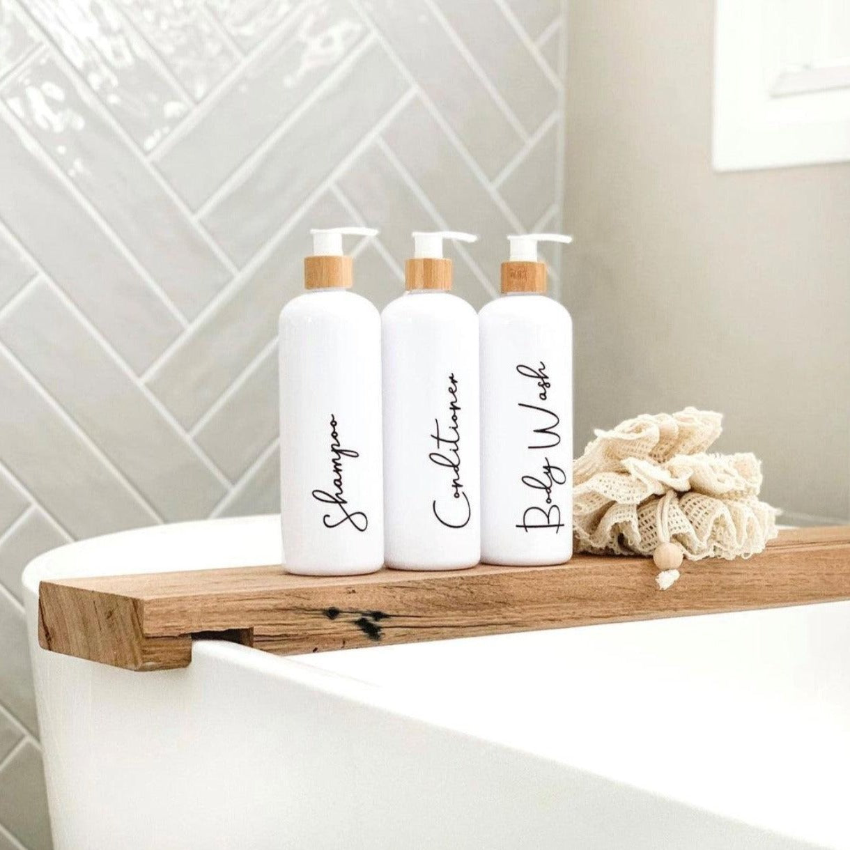 Custom Labels for 500ml bathroom bottles - Little Label Co - Bathroom Accessories - 30%, Home Organisation Labels