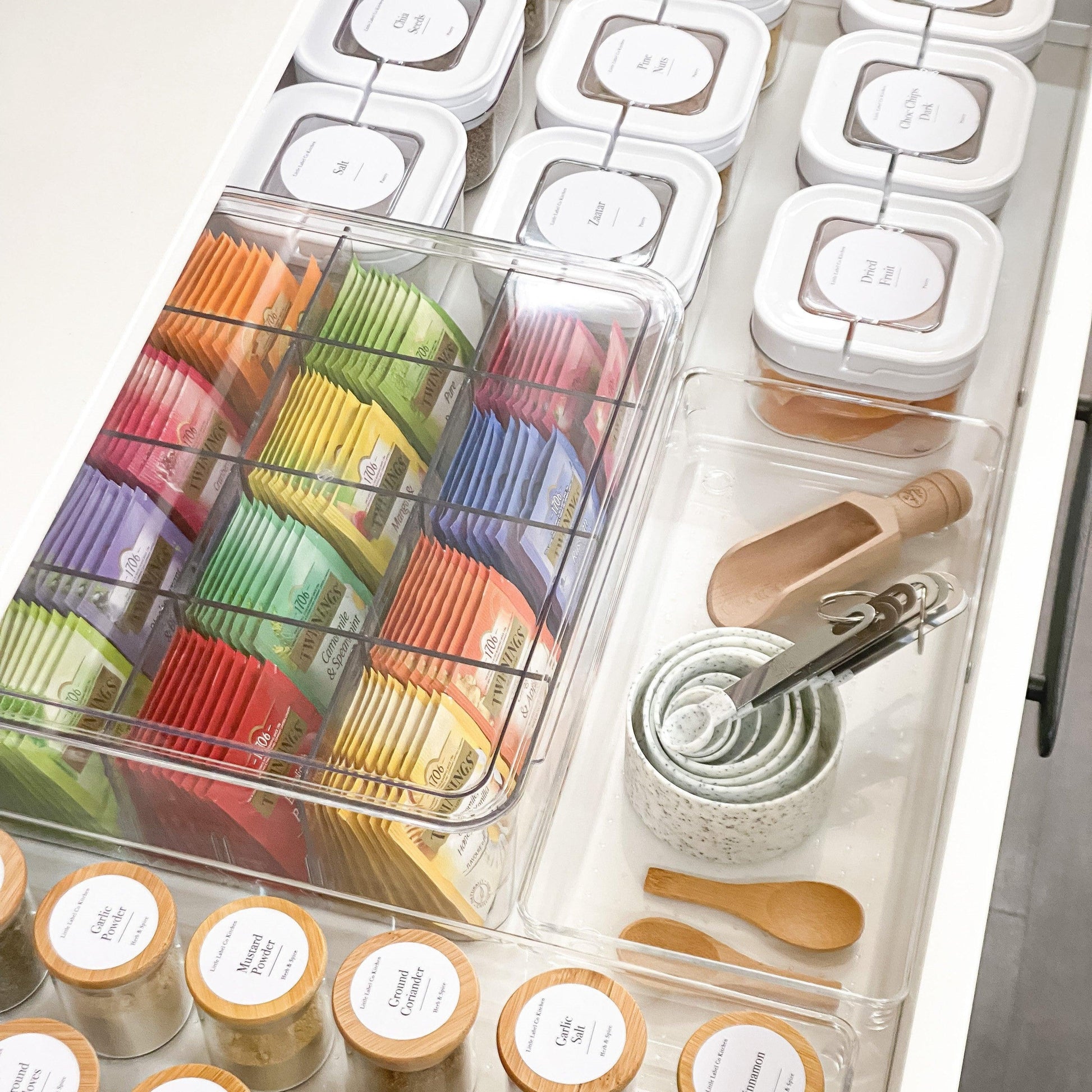 Multi-use Storage Box with Removable Dividers - Little Label Co - Kitchen Organizers - 30%, Catchoftheday, tea storage