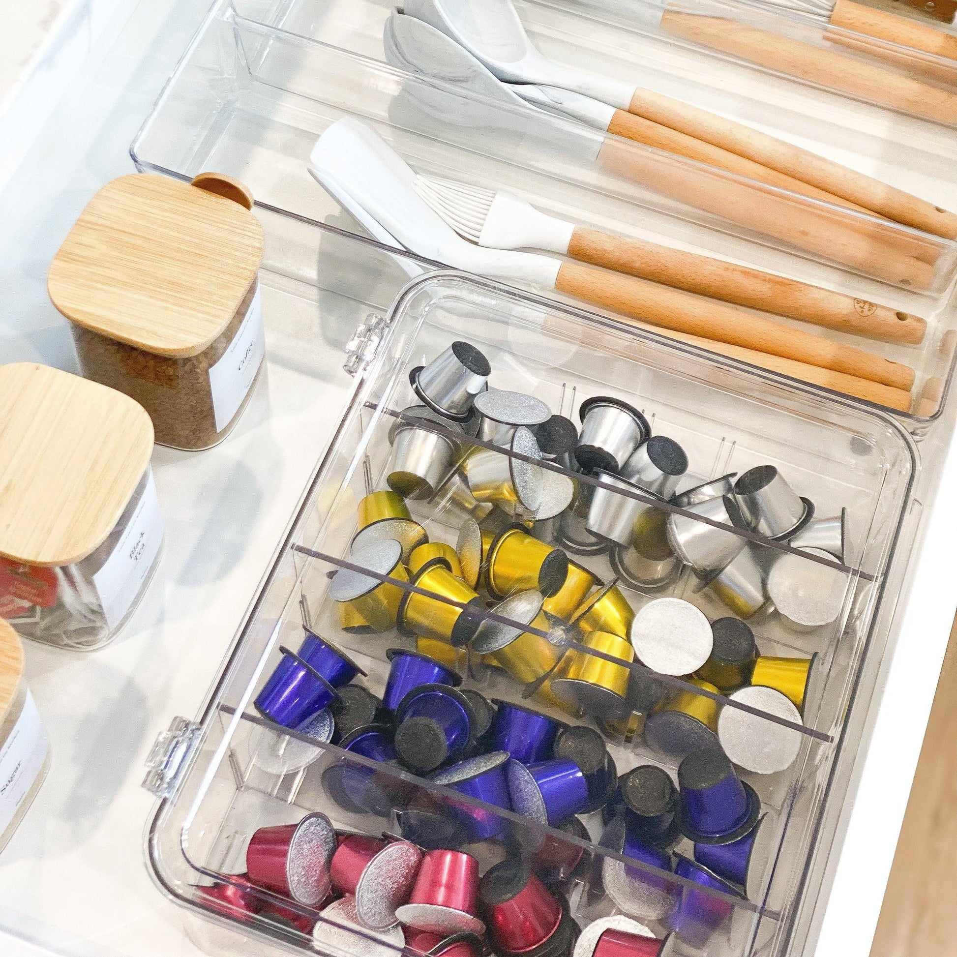 Multi-use Storage Box with Removable Dividers - Little Label Co - Kitchen Organizers - 30%, Catchoftheday, tea storage