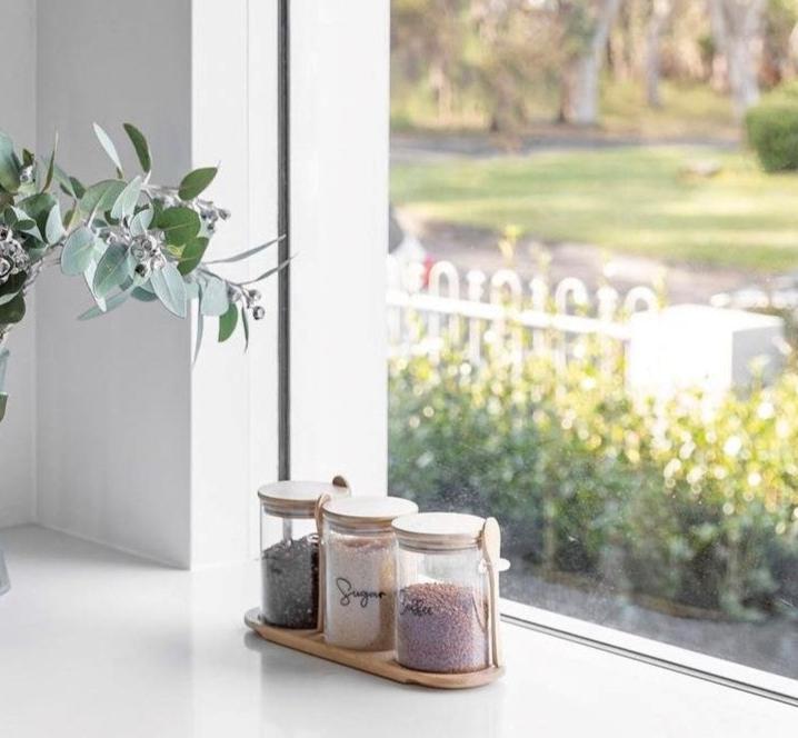 Bamboo Glass Trio Set Round - 500ml - Little Label Co The Home of Organisation For Kitchen, Bathroom, Laundry & More