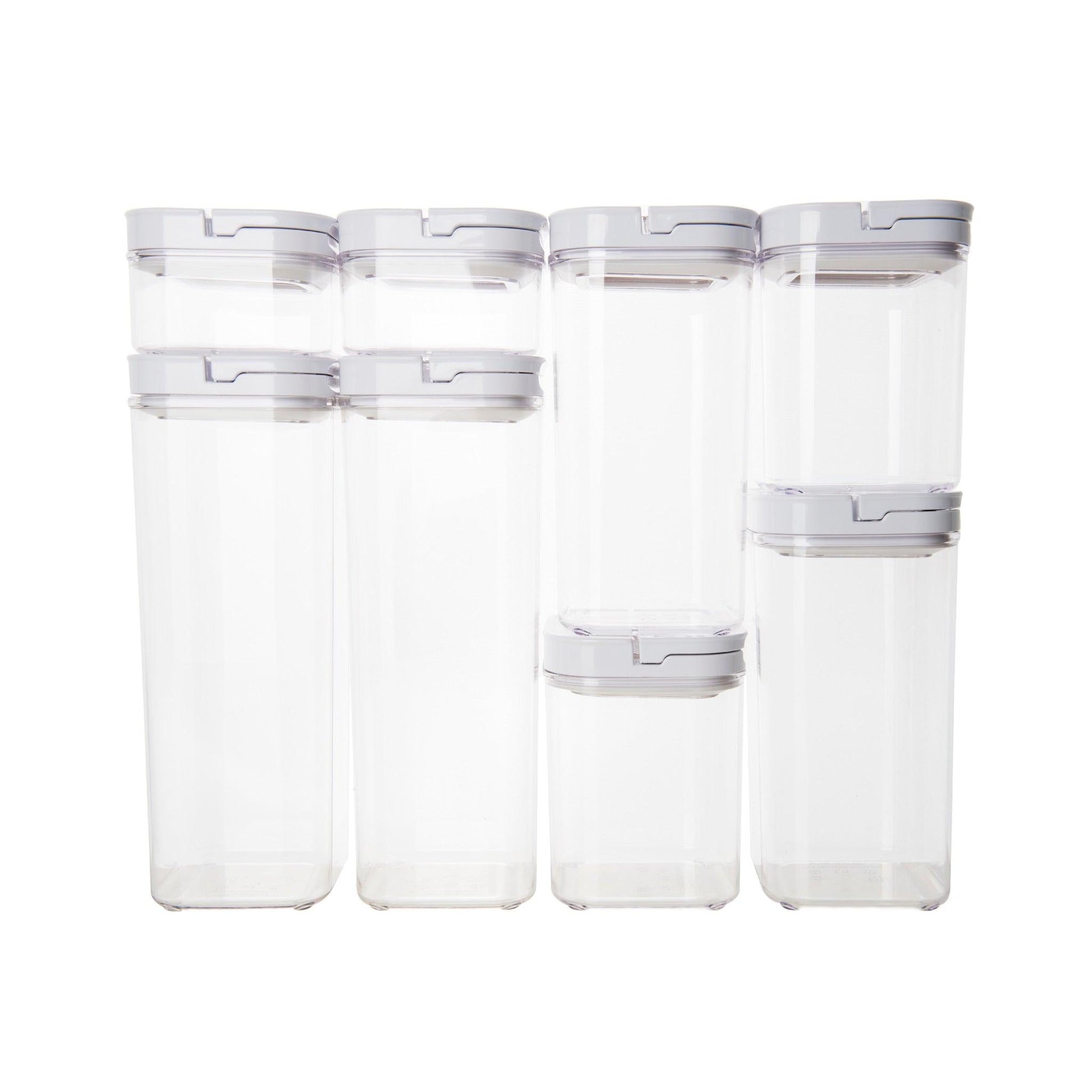 White Flip Canister Value Pack x 16 - Little Label Co - Food Storage Containers - Air tight containers - Pantry storage - Pantry organisation. Pantry Organization. 